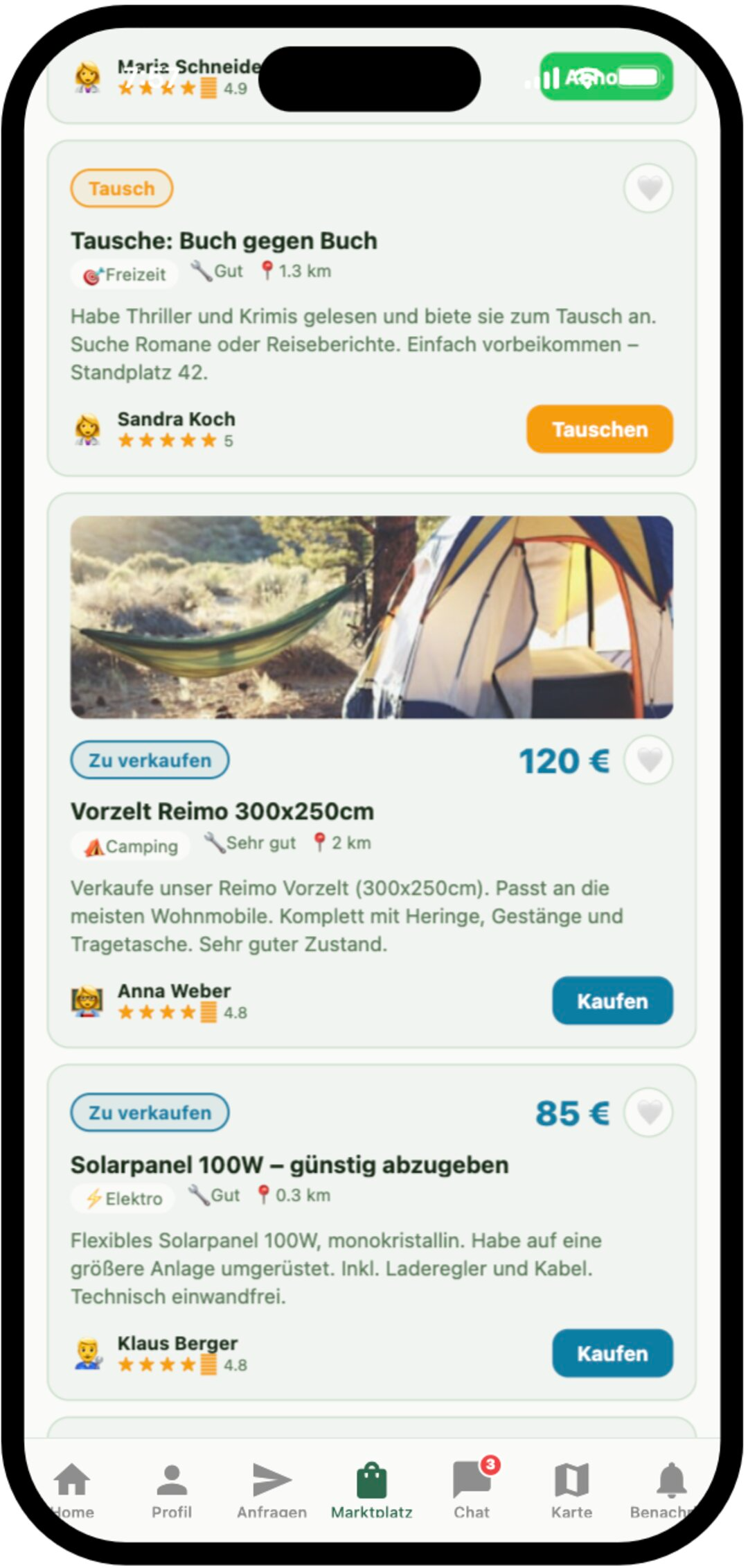 Marktplatz mit Bildern